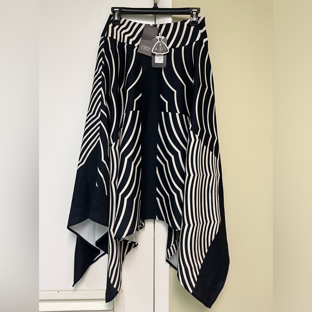 FAME asymmetrical midi skirt